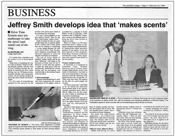 From the AERON Archives: Jeffrey Smith Develops Idea that ‘Makes Scents’