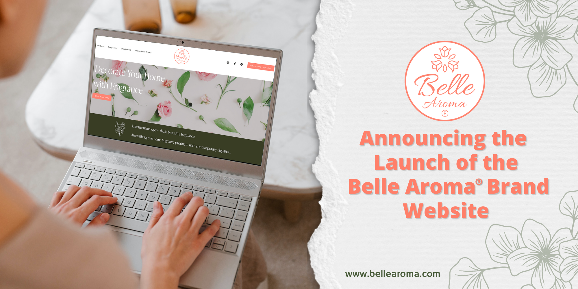 Belle Aroma website press release image